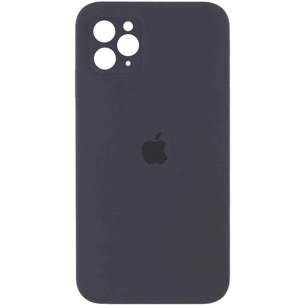 Чехол Silicone Case Square Full Camera Protective (AA) для Apple iPhone 11 Pro Max (6.5") (Серый / Dark Gray)