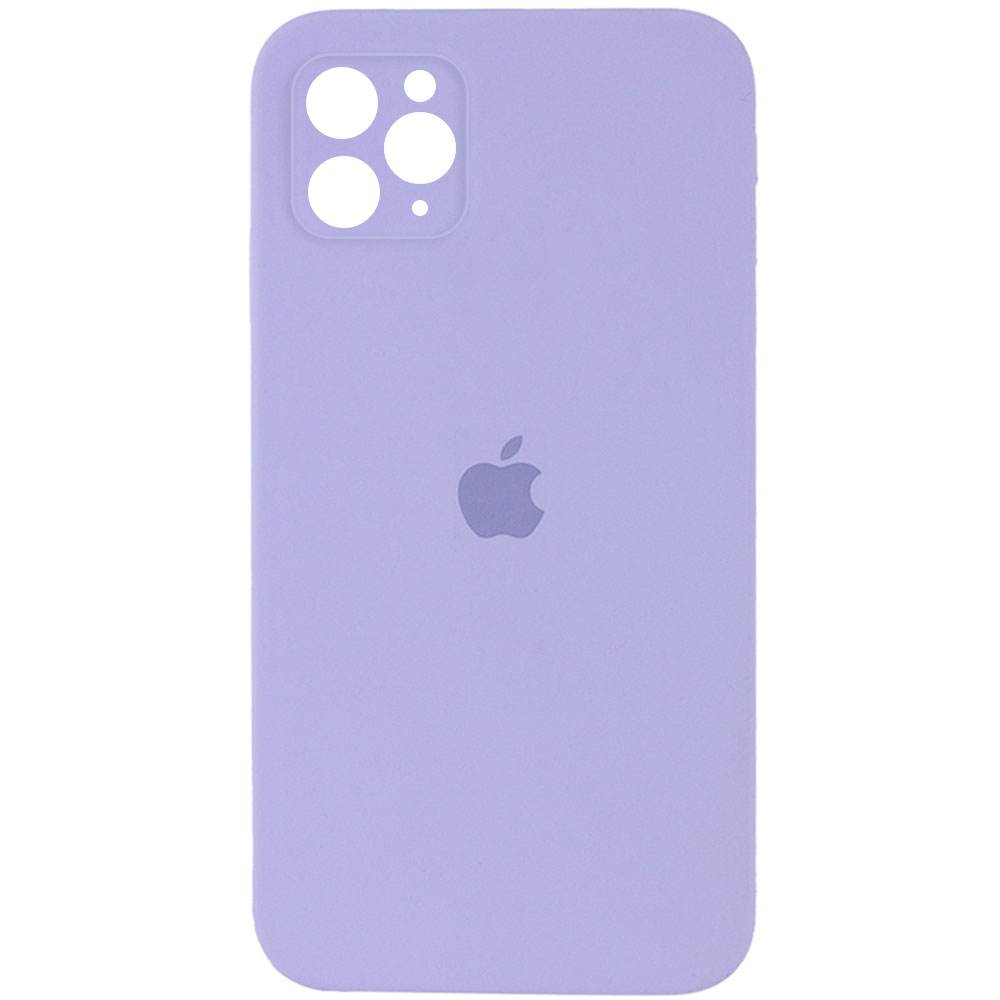 Чохол Silicone Case Square Full Camera Protective (AA) для Apple iPhone 11 Pro Max (6.5") (Бузковий / Dasheen)