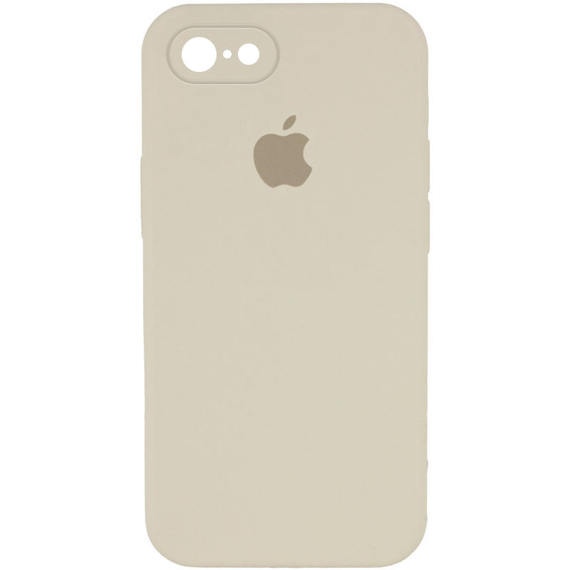 Чохол Silicone Case Square Full Camera Protective (AA) для Apple iPhone 6/6s (4.7") (Бежевий / Antigue White)