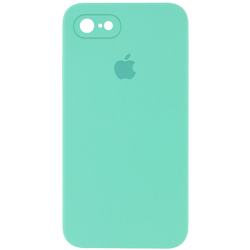 Чохол Silicone Case Square Full Camera Protective (AA) для Apple iPhone 6/6s (4.7") (Бірюзовий / Turquoise)