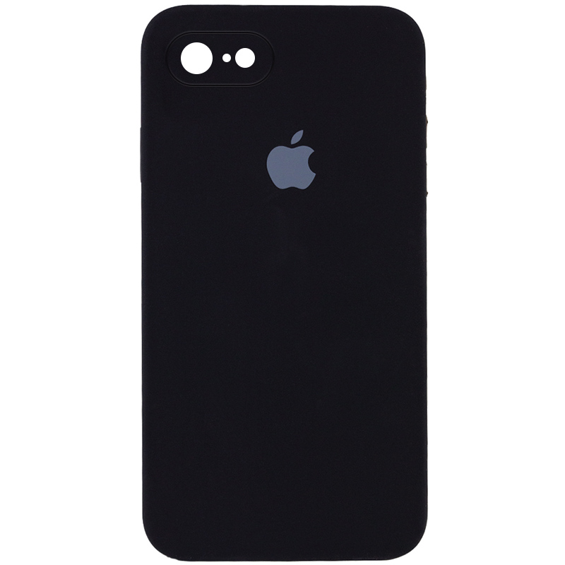 Чехол Silicone Case Square Full Camera Protective (AA) для Apple iPhone 6/6s (4.7") (Черный / Black)