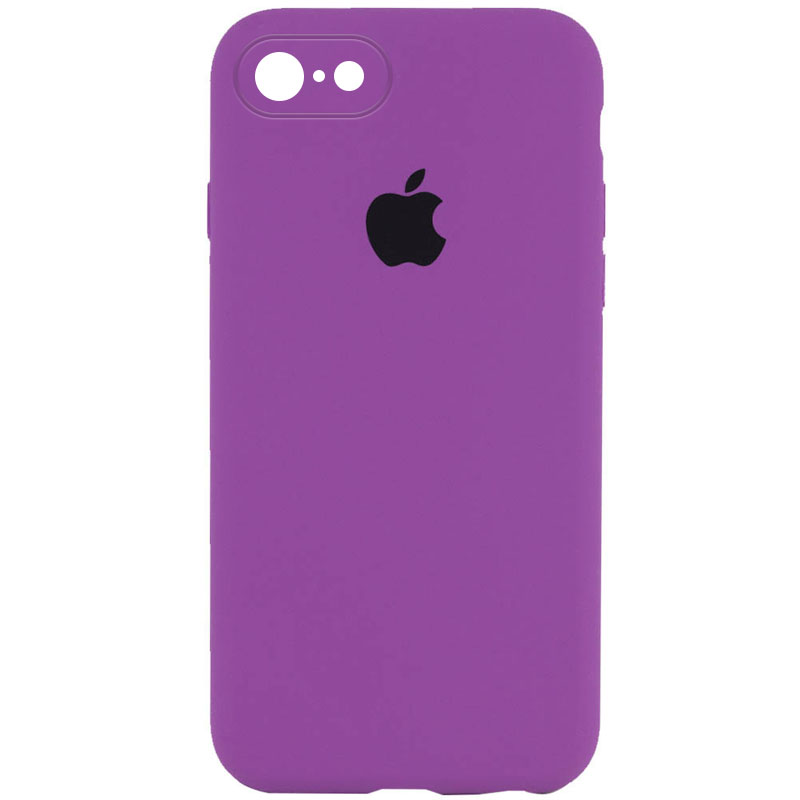 Чехол Silicone Case Square Full Camera Protective (AA) для Apple iPhone 6/6s (4.7") (Фиолетовый / Grape)