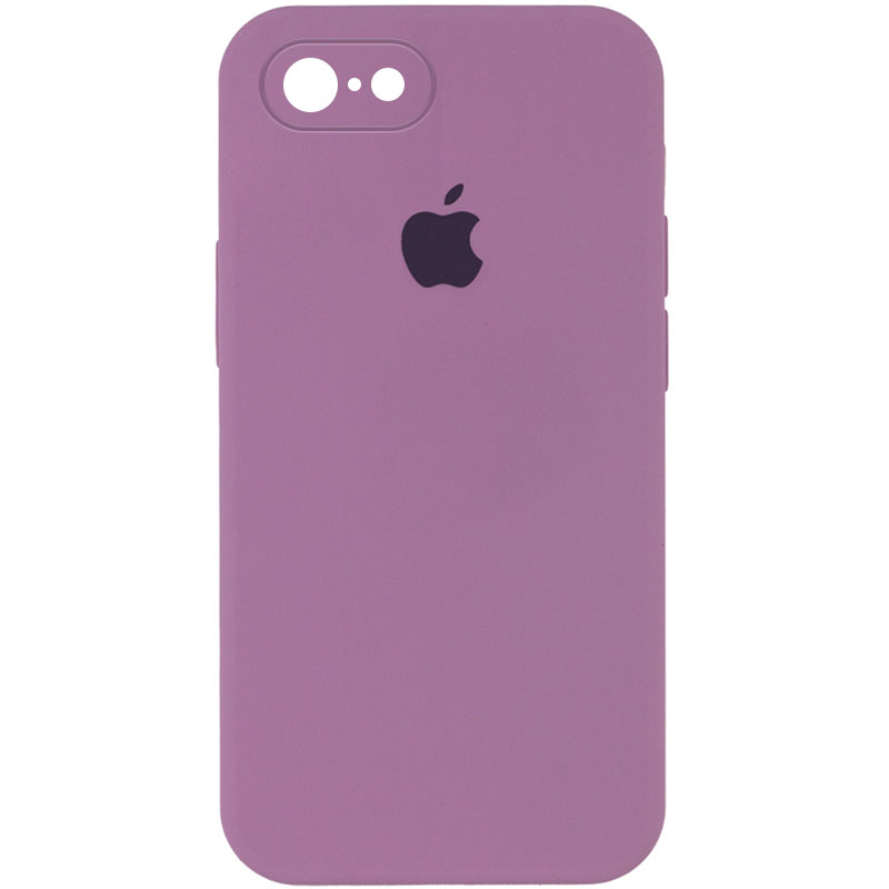 Чохол Silicone Case Square Full Camera Protective (AA) для Apple iPhone 6/6s (4.7") (Ліловий / Lilac Pride)