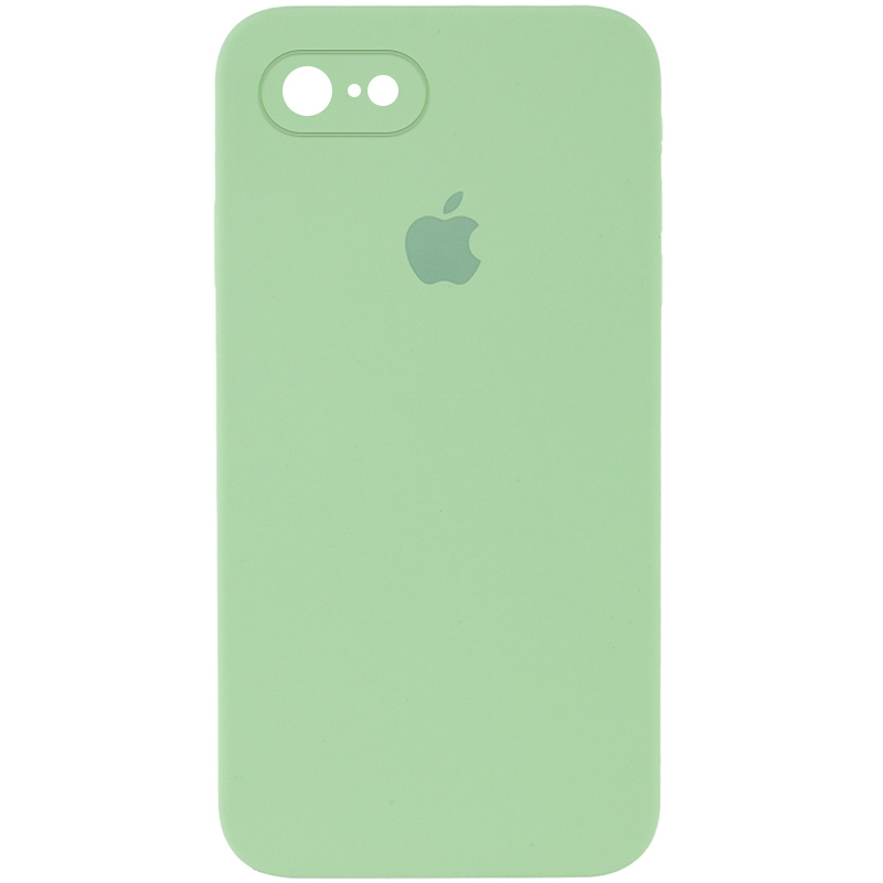 Чехол Silicone Case Square Full Camera Protective (AA) для Apple iPhone 6/6s (4.7") (Мятный / Mint)