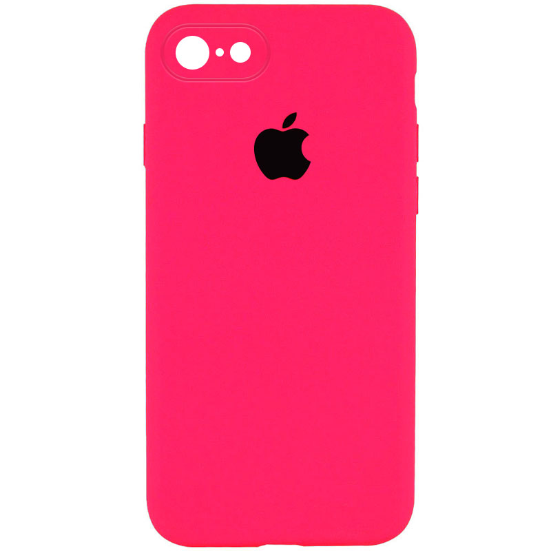 Чохол Silicone Case Square Full Camera Protective (AA) для Apple iPhone 6/6s (4.7") (Рожевий / Barbie pink)