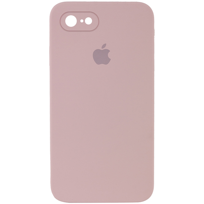 Чехол Silicone Case Square Full Camera Protective (AA) для Apple iPhone 6/6s (4.7") (Розовый / Pink Sand)