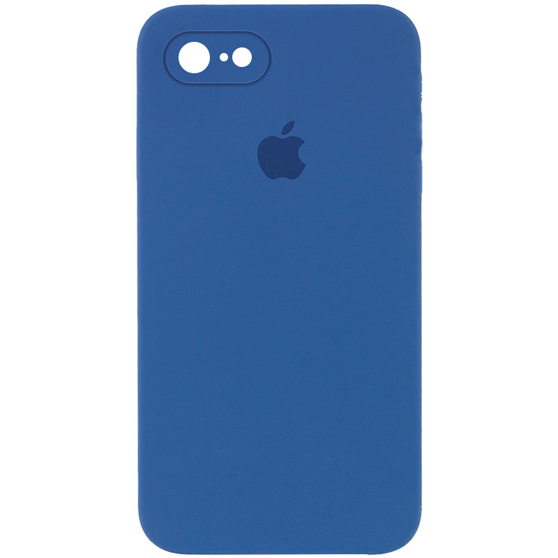 Чохол Silicone Case Square Full Camera Protective (AA) для Apple iPhone 6/6s (4.7") (Синій / Navy blue)