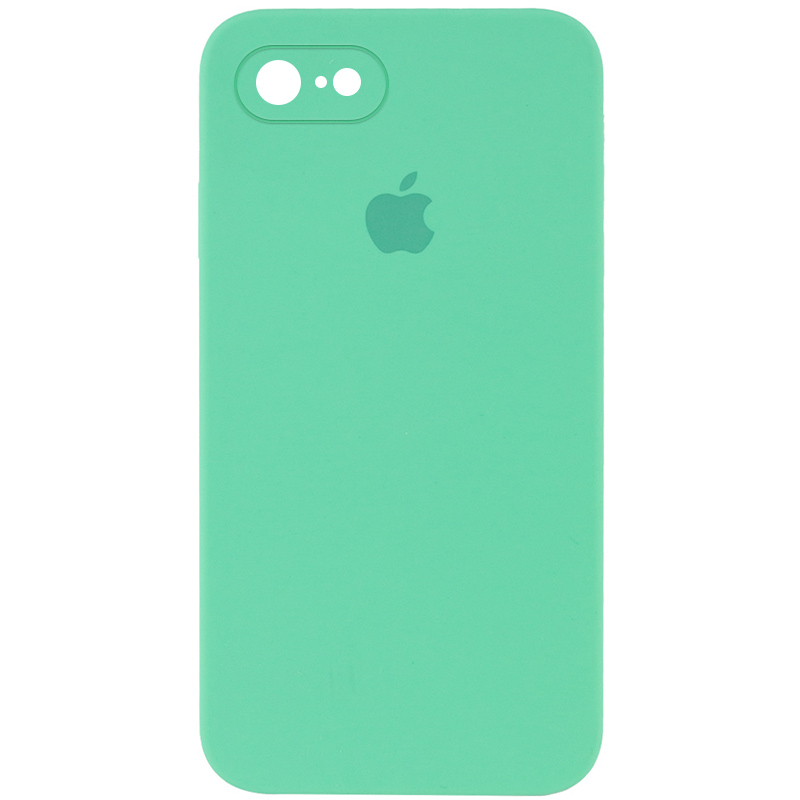 Чехол Silicone Case Square Full Camera Protective (AA) для Apple iPhone 6/6s (4.7") (Зеленый / Spearmint)