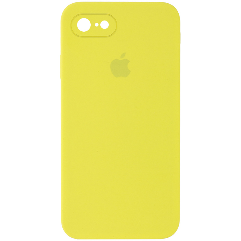 Чехол Silicone Case Square Full Camera Protective (AA) для Apple iPhone 6/6s (4.7") (Желтый / Bright Yellow)