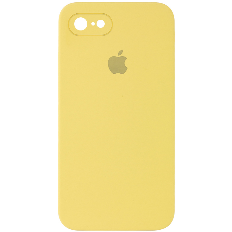 Чохол Silicone Case Square Full Camera Protective (AA) для Apple iPhone 6/6s (4.7") (Жовтий / Canary Yellow)