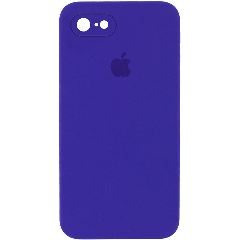 Чохол Silicone Case Square Full Camera Protective (AA) для Apple iPhone 7 (4.7'') (Фіолетовий / Ultra Violet)