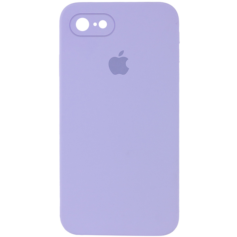Чохол Silicone Case Square Full Camera Protective (AA) для Apple iPhone 7 (4.7'') (Бузковий / Dasheen)
