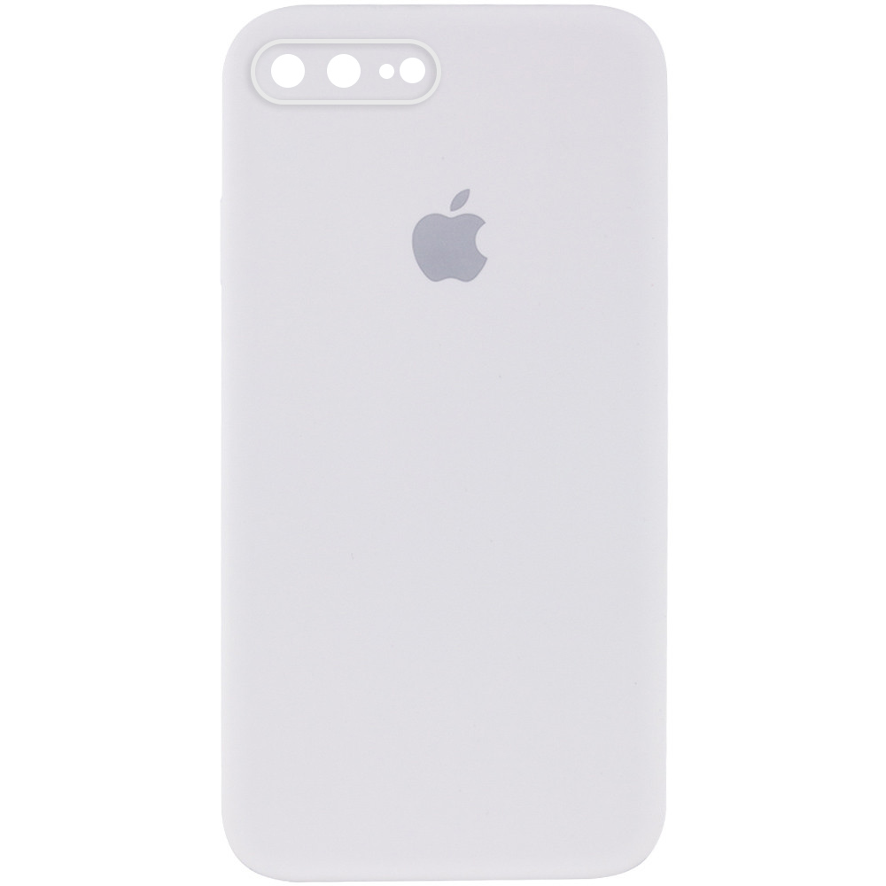 Чохол Silicone Case Square Full Camera Protective (AA) для Apple iPhone 7 plus (5.5'') (Білий / White)