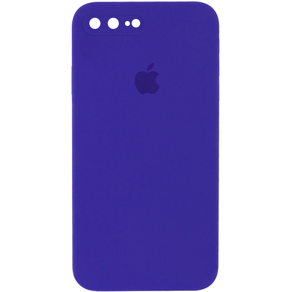 Чохол Silicone Case Square Full Camera Protective (AA) для Apple iPhone 8 plus (5.5'') (Фіолетовий / Ultra Violet)