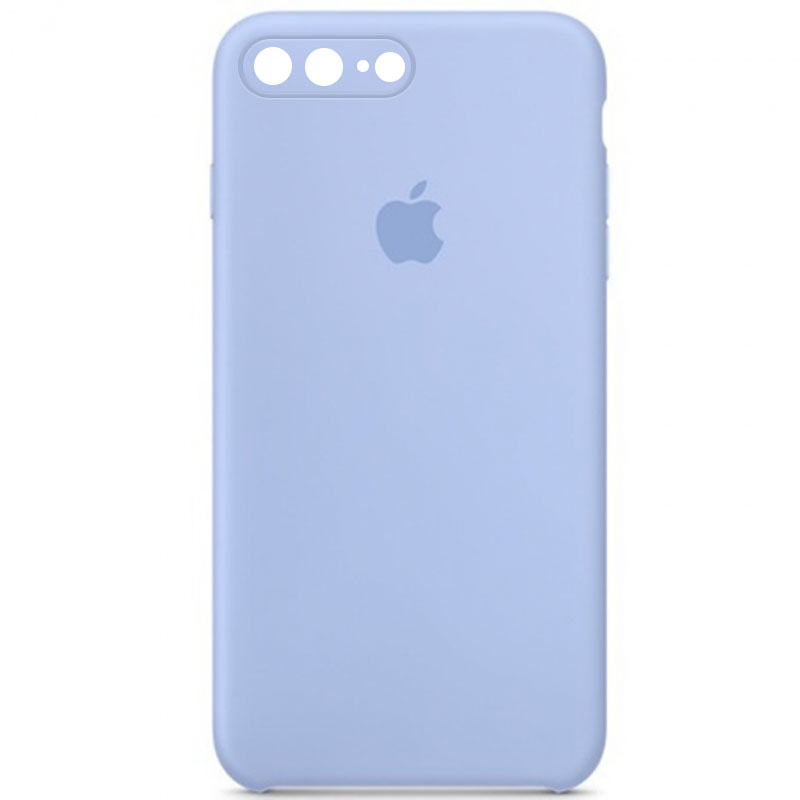 Чехол Silicone Case Square Full Camera Protective (AA) для Apple iPhone 7 plus / 8 plus (5.5") (Голубой / Lilac Blue)
