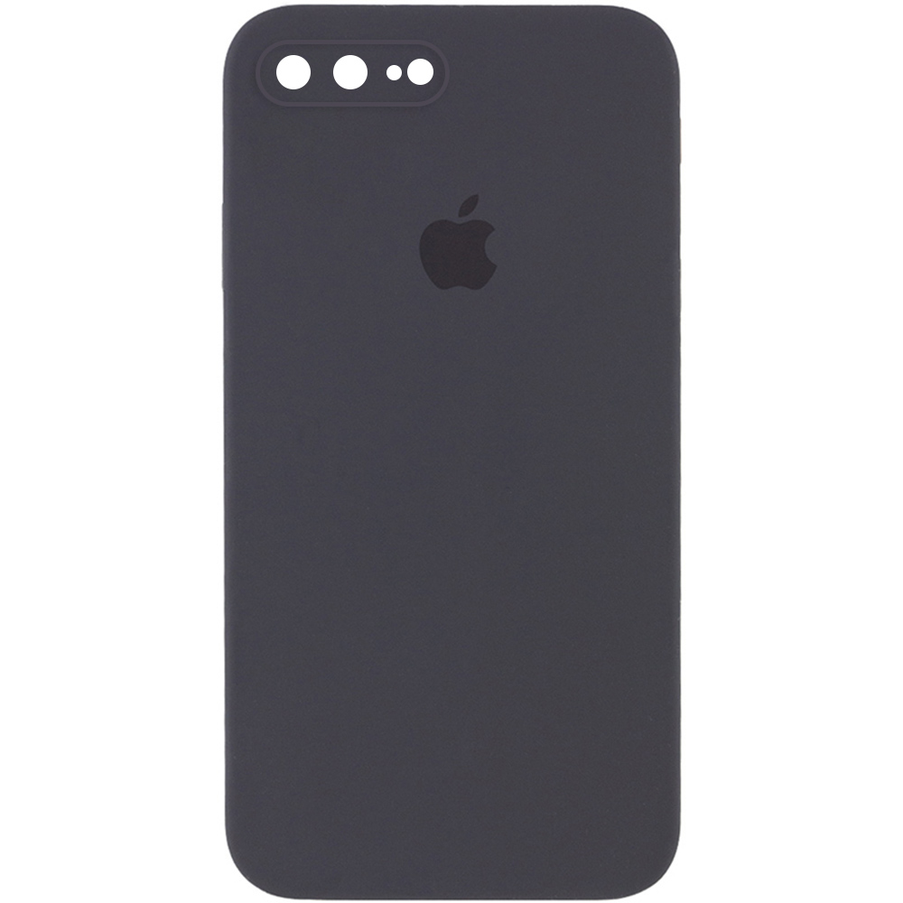 Чехол Silicone Case Square Full Camera Protective (AA) для Apple iPhone 8 plus (5.5'') (Серый / Dark Gray)