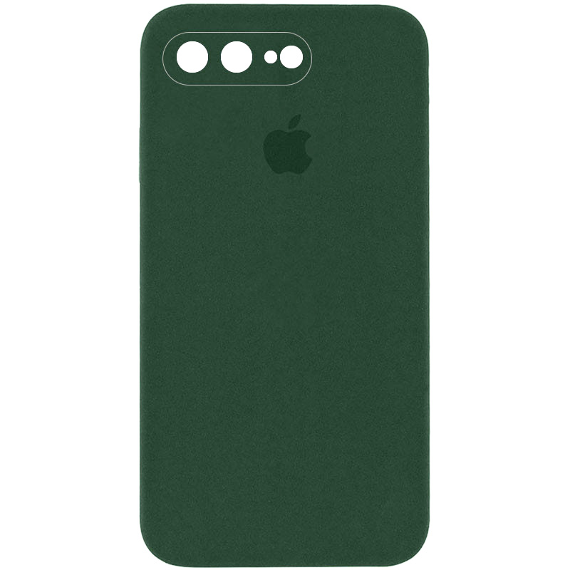 Чехол Silicone Case Square Full Camera Protective (AA) для Apple iPhone 7 plus / 8 plus (5.5") (Зеленый / Cyprus Green)