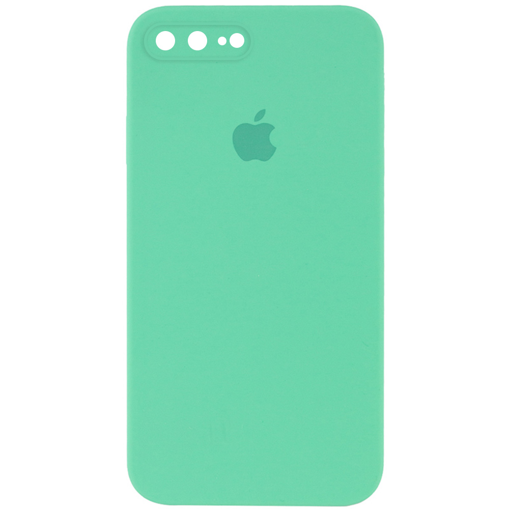 Чехол Silicone Case Square Full Camera Protective (AA) для Apple iPhone 8 plus (5.5'') (Зеленый / Spearmint)