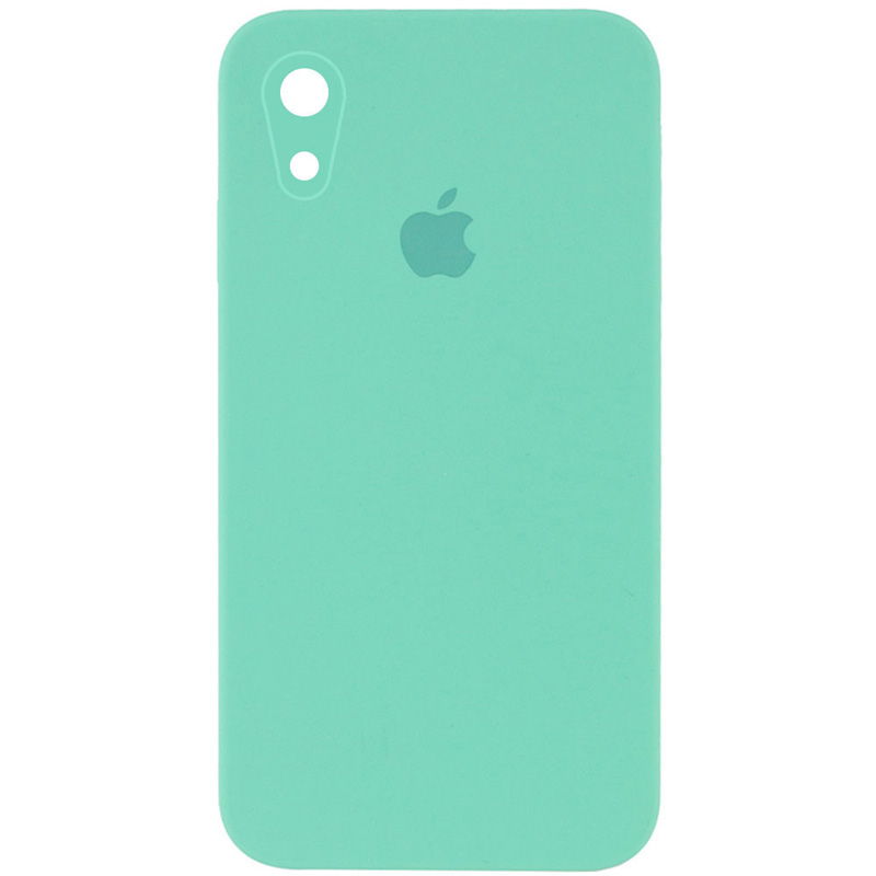 Чохол Silicone Case Square Full Camera Protective (AA) для Apple iPhone XR (6.1") (Бірюзовий / Turquoise)