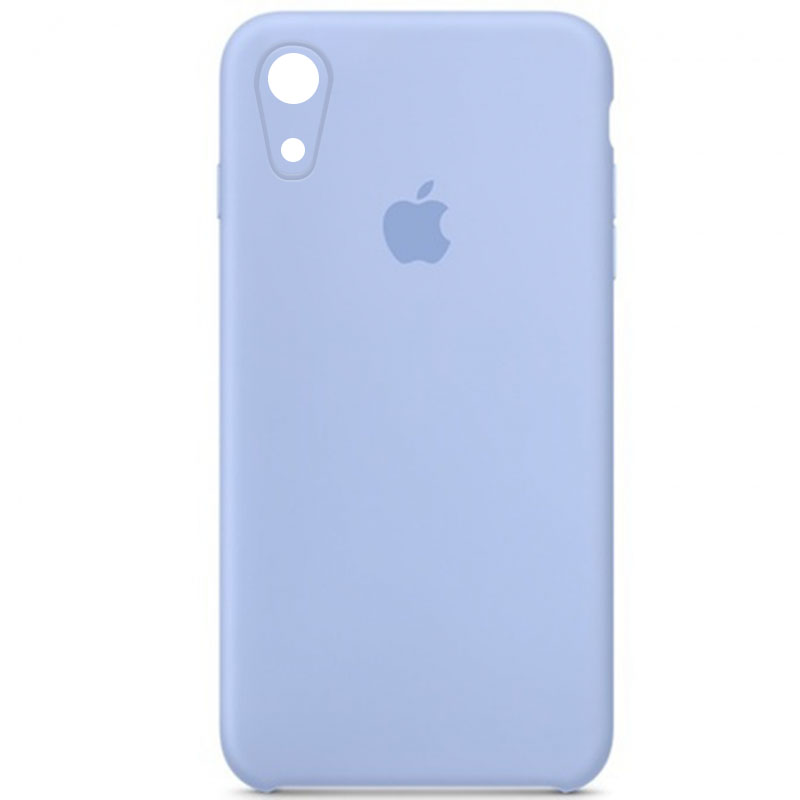 Чохол Silicone Case Square Full Camera Protective (AA) для Apple iPhone XR (6.1") (Блакитний / Lilac Blue)