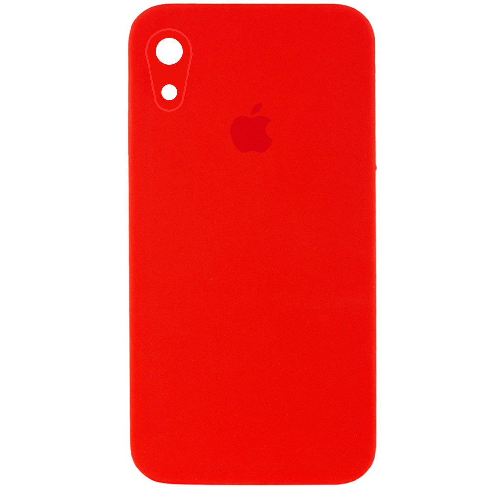Чохол Silicone Case Square Full Camera Protective (AA) для Apple iPhone XR (6.1") (Червоний / Red)