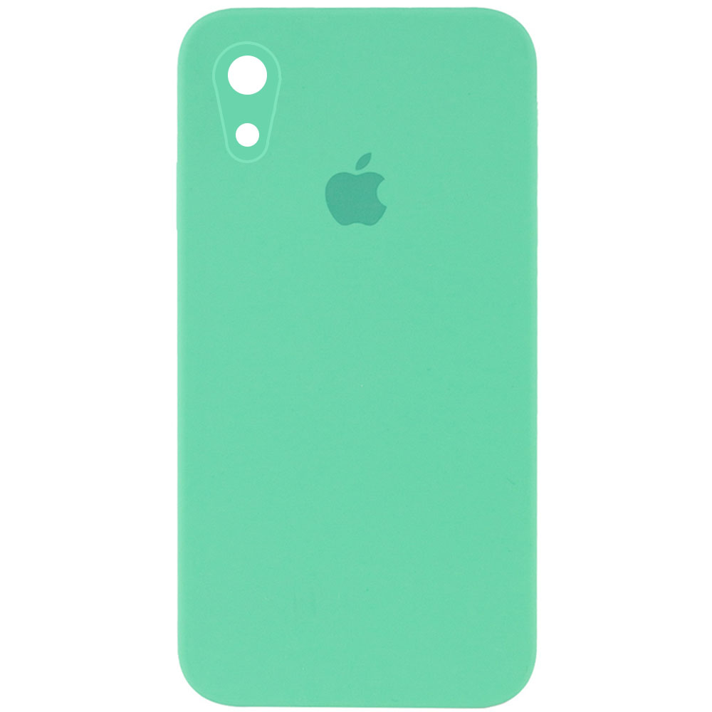 Чохол Silicone Case Square Full Camera Protective (AA) для Apple iPhone XR (6.1") (Зелений / Spearmint)
