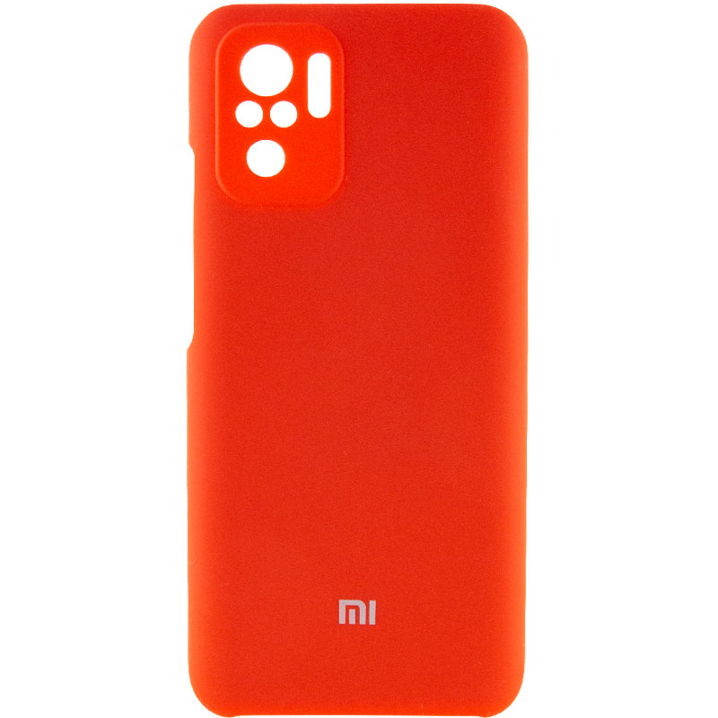 Чехол Silicone Cover Full Camera (AAA) для Xiaomi Redmi Note 10s (Красный / Red)