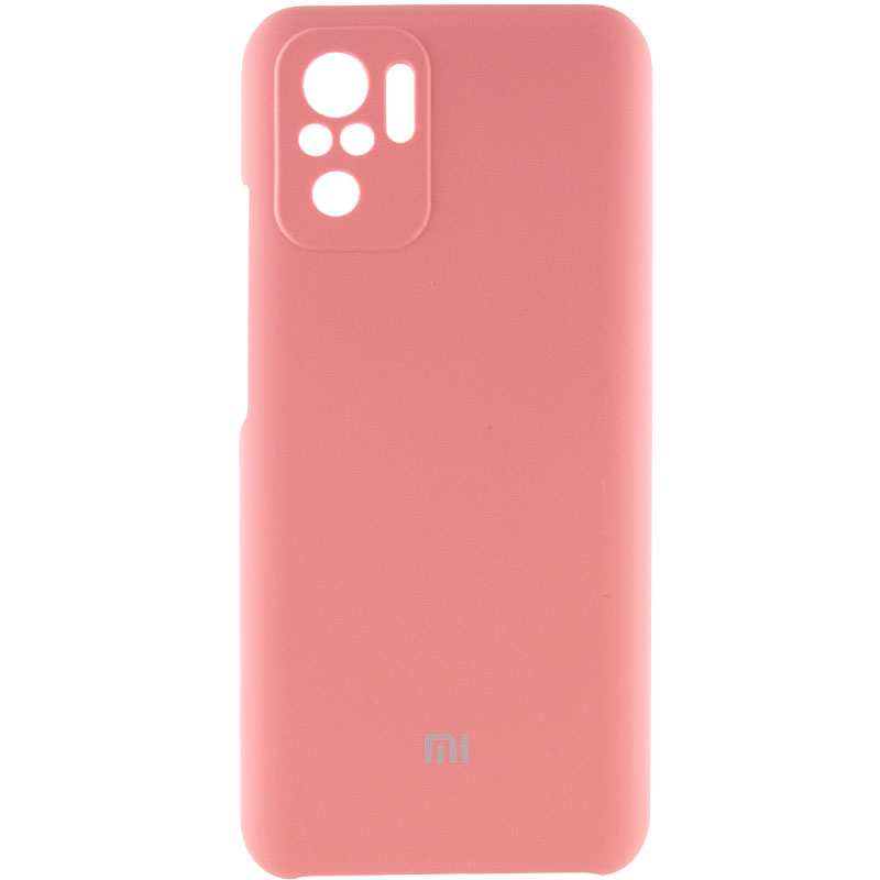 Чехол Silicone Cover Full Camera (AAA) для Xiaomi Redmi Note 10s (Розовый / Pink)