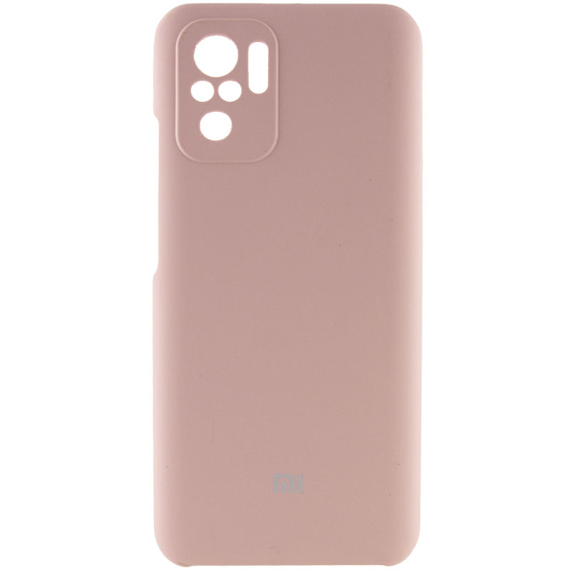 Чехол Silicone Cover Full Camera (AAA) для Xiaomi Redmi Note 10s (Розовый / Pink Sand)