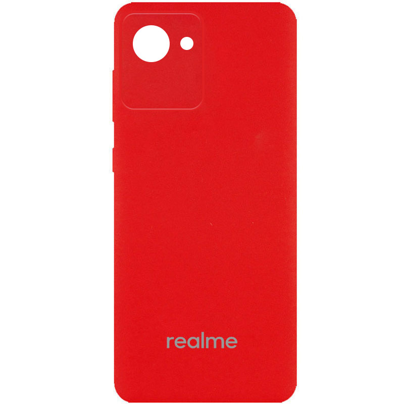Чохол Silicone Cover Full Camera (AA) для Realme C30 (Червоний / Red)