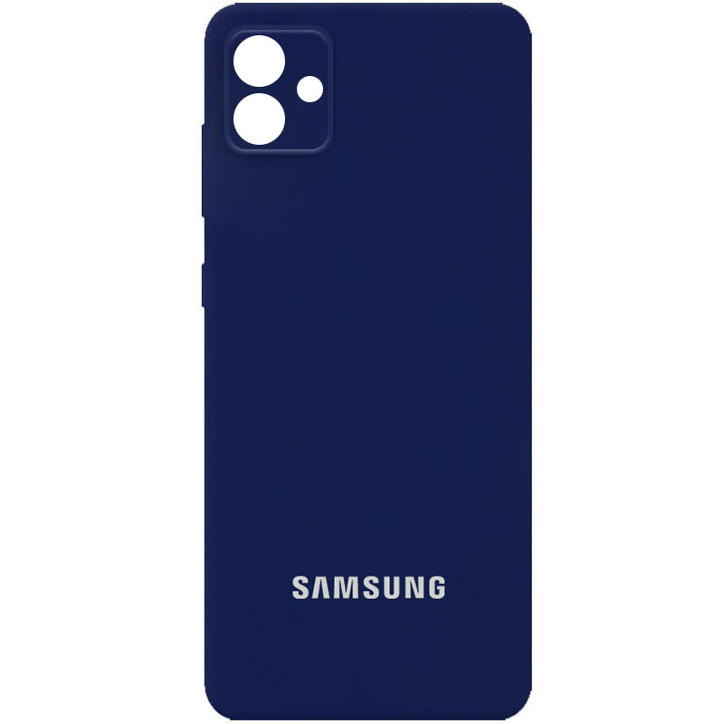 Чехол Silicone Cover Full Camera (AA) для Samsung Galaxy A04e (Темно-синий / Midnight blue)