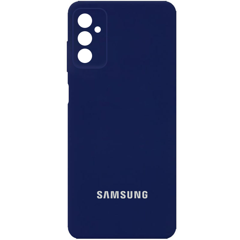 Чехол Silicone Cover Full Camera (AA) для Samsung Galaxy A04s (Темно-синий / Midnight blue)