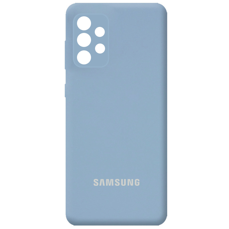 Чехол Silicone Cover Full Camera (AA) для Samsung Galaxy A13 4G (Голубой / Lilac Blue)