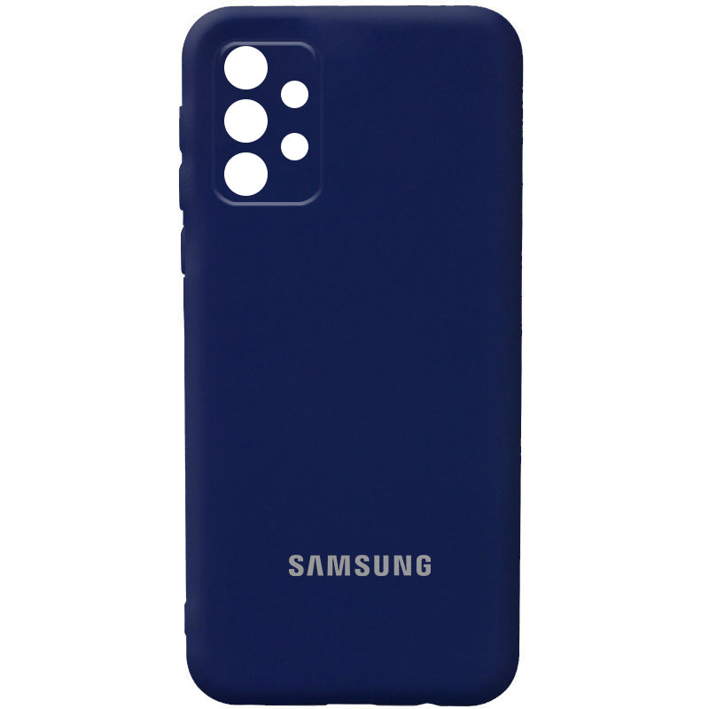 Чехол Silicone Cover Full Camera (AA) для Samsung Galaxy A23 4G (Темно-синий / Midnight blue)