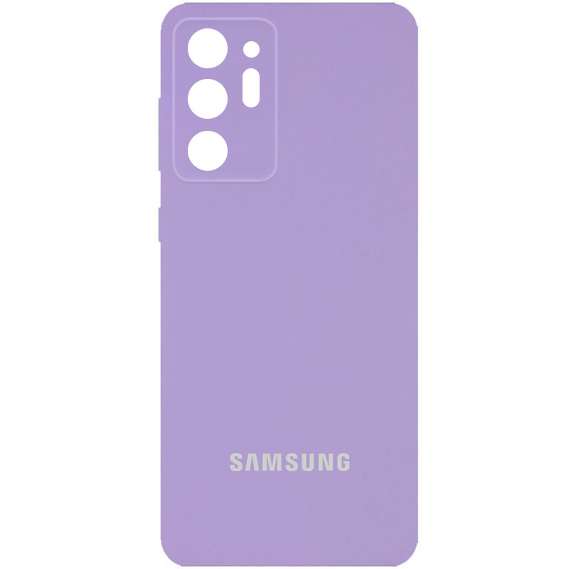 Чехол Silicone Cover Full Camera (AA) для Samsung Galaxy Note 20 Ultra (Сиреневый / Dasheen)