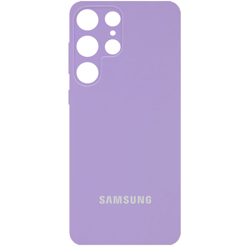 Чехол Silicone Cover Full Camera (AA) для Samsung Galaxy S22 Ultra (Сиреневый / Lilac)
