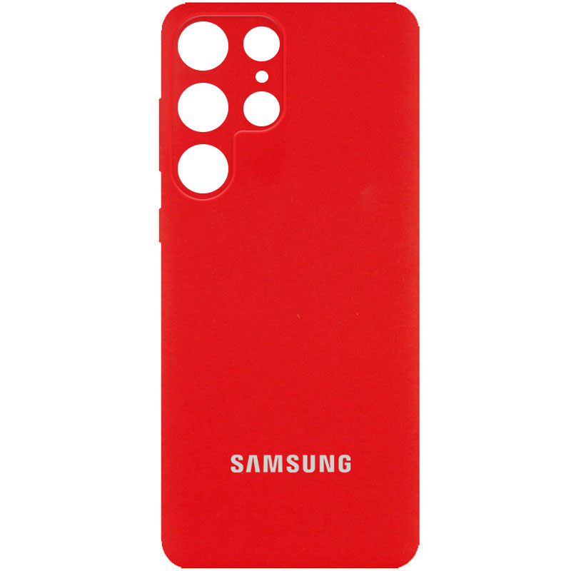 Чехол Silicone Cover Full Camera (AA) для Samsung Galaxy S23 Ultra (Красный / Red)