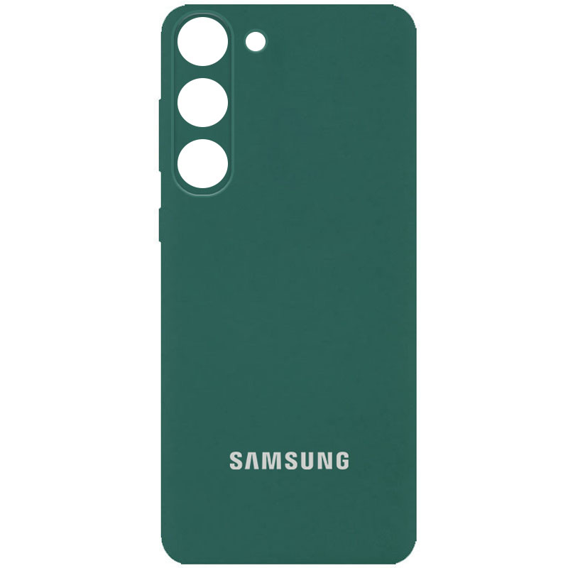 Чехол Silicone Cover Full Camera (AA) для Samsung Galaxy S23 (Зеленый / Pine green)