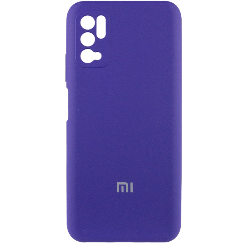 Чехол Silicone Cover Full Camera (AA) для Xiaomi Redmi Note 10 5G / Poco M3 Pro (Фиолетовый / Purple)