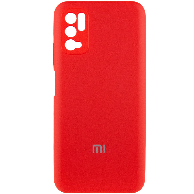Чехол Silicone Cover Full Camera (AA) для Xiaomi Redmi Note 10 5G / Poco M3 Pro (Красный / Red)
