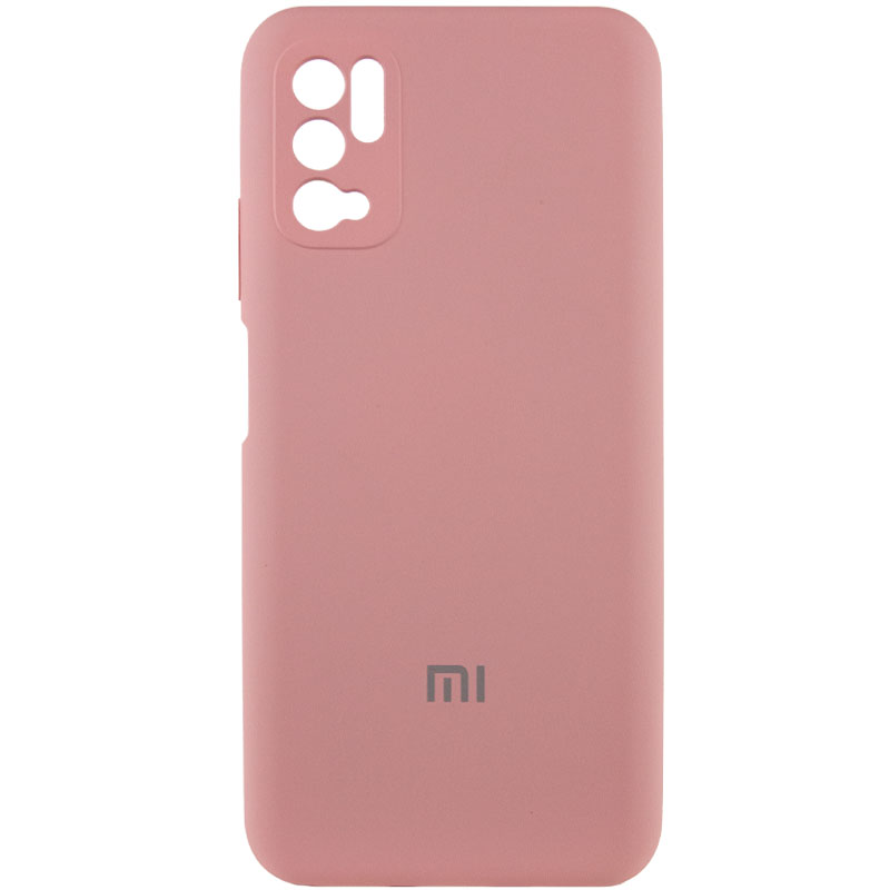 Чехол Silicone Cover Full Camera (AA) для Xiaomi Redmi Note 10 5G / Poco M3 Pro (Розовый / Pink)