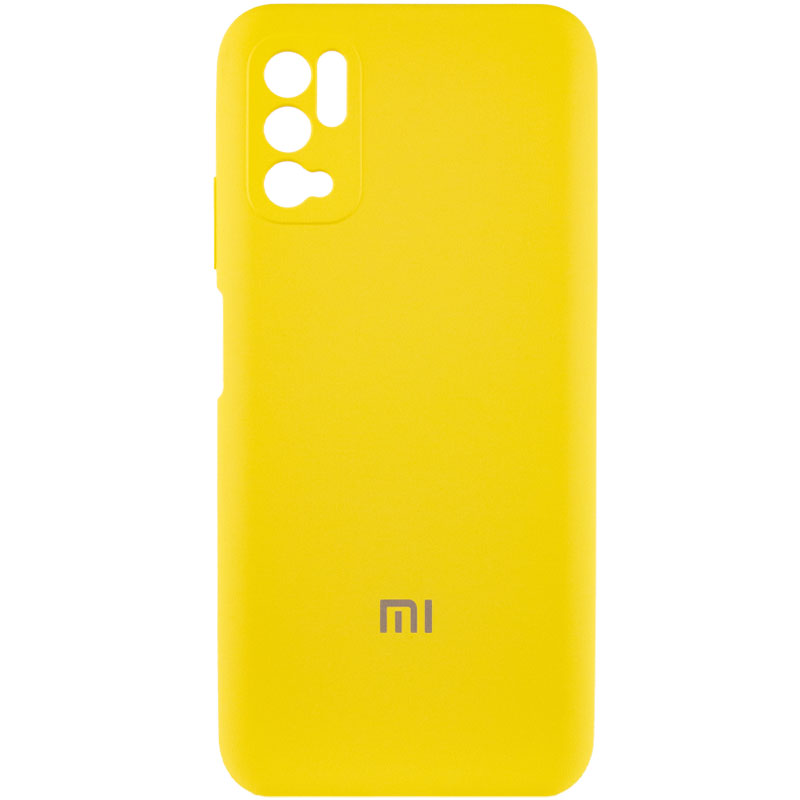 Чехол Silicone Cover Full Camera (AA) для Xiaomi Redmi Note 10 5G / Poco M3 Pro (Желтый / Yellow)