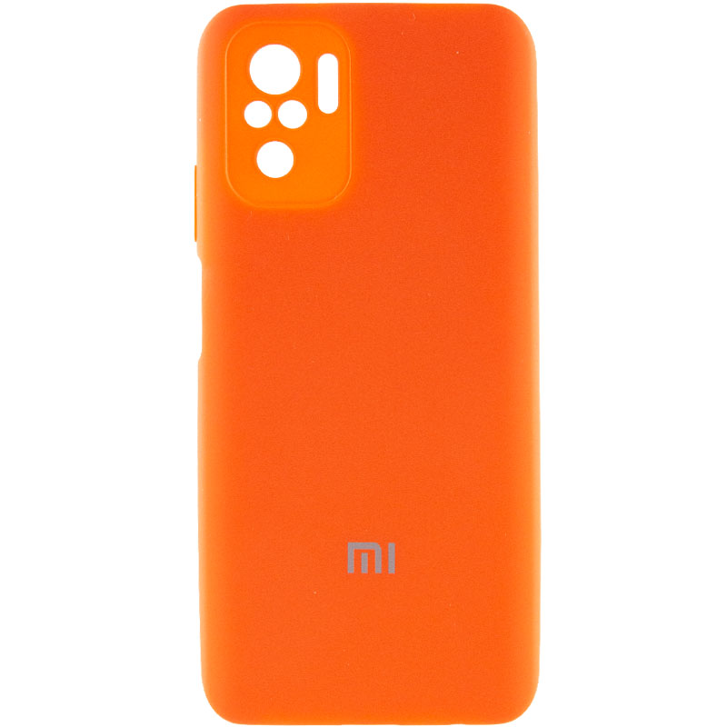 Чехол Silicone Cover Full Camera (AA) для Xiaomi Redmi Note 10 / Note 10s (Оранжевый / Neon Orange)