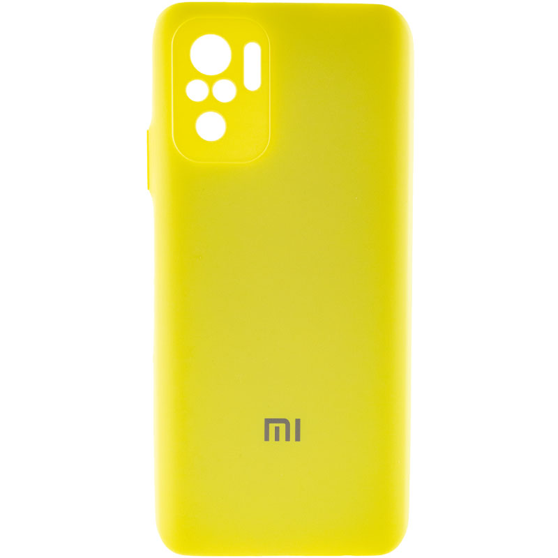 Чохол Silicone Cover Full Camera (AA) для Xiaomi Redmi Note 10s (Жовтий / Bright Yellow)