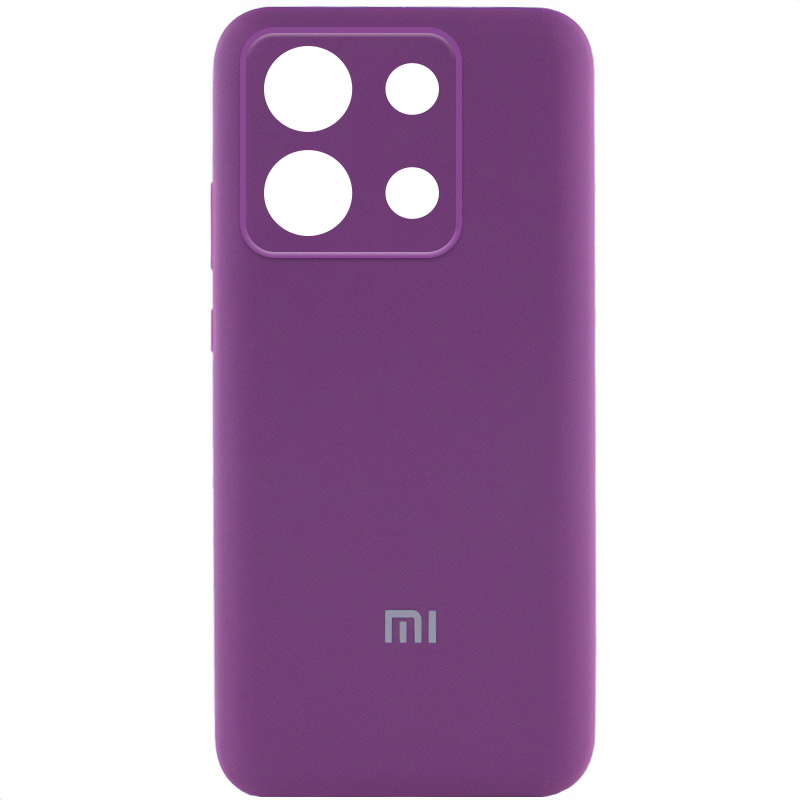 Чехол Silicone Cover Full Camera (AA) для Xiaomi Redmi Note 13 5G (Фиолетовый / Grape)