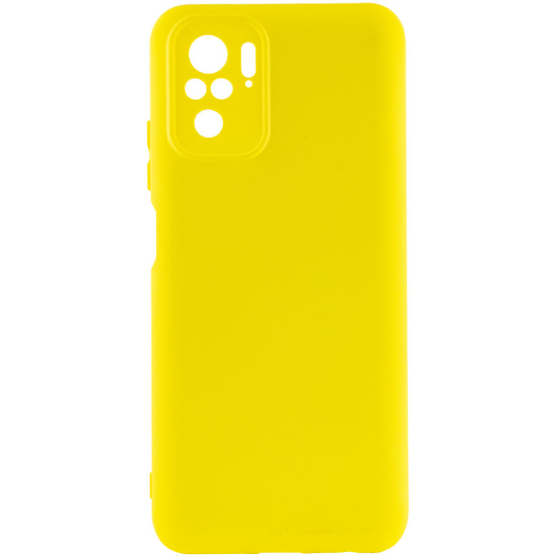 Чохол Silicone Cover Full Camera without Logo (A) для Xiaomi Redmi Note 10 (Жовтий / Flash)