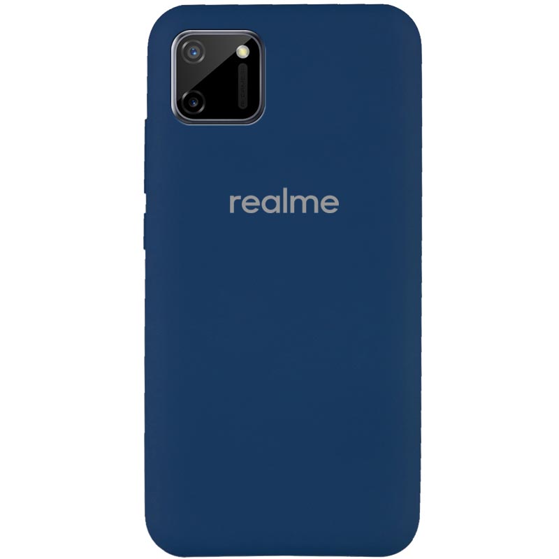 Чехол Silicone Cover Full Protective (AA) для Realme C11 (Синий / Navy Blue)