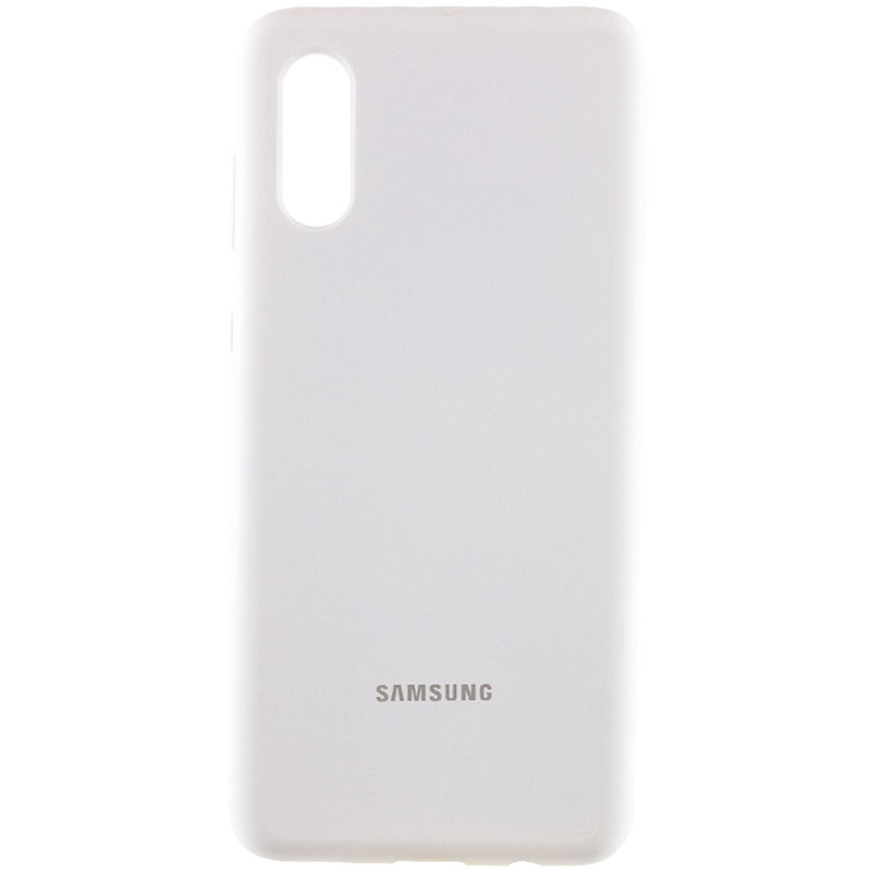 Чехол Silicone Cover Full Protective (AA) для Samsung Galaxy A02 (Белый / White)