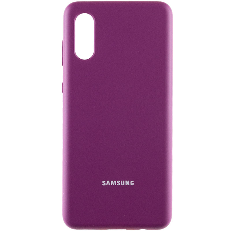 Чехол Silicone Cover Full Protective (AA) для Samsung Galaxy A02 (Фиолетовый / Grape)