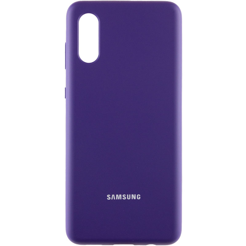 Чехол Silicone Cover Full Protective (AA) для Samsung Galaxy A02 (Фиолетовый / Purple)